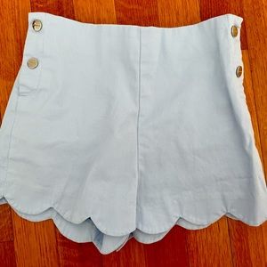 Girl cotton pique shorts. Jacadi. Light blue.